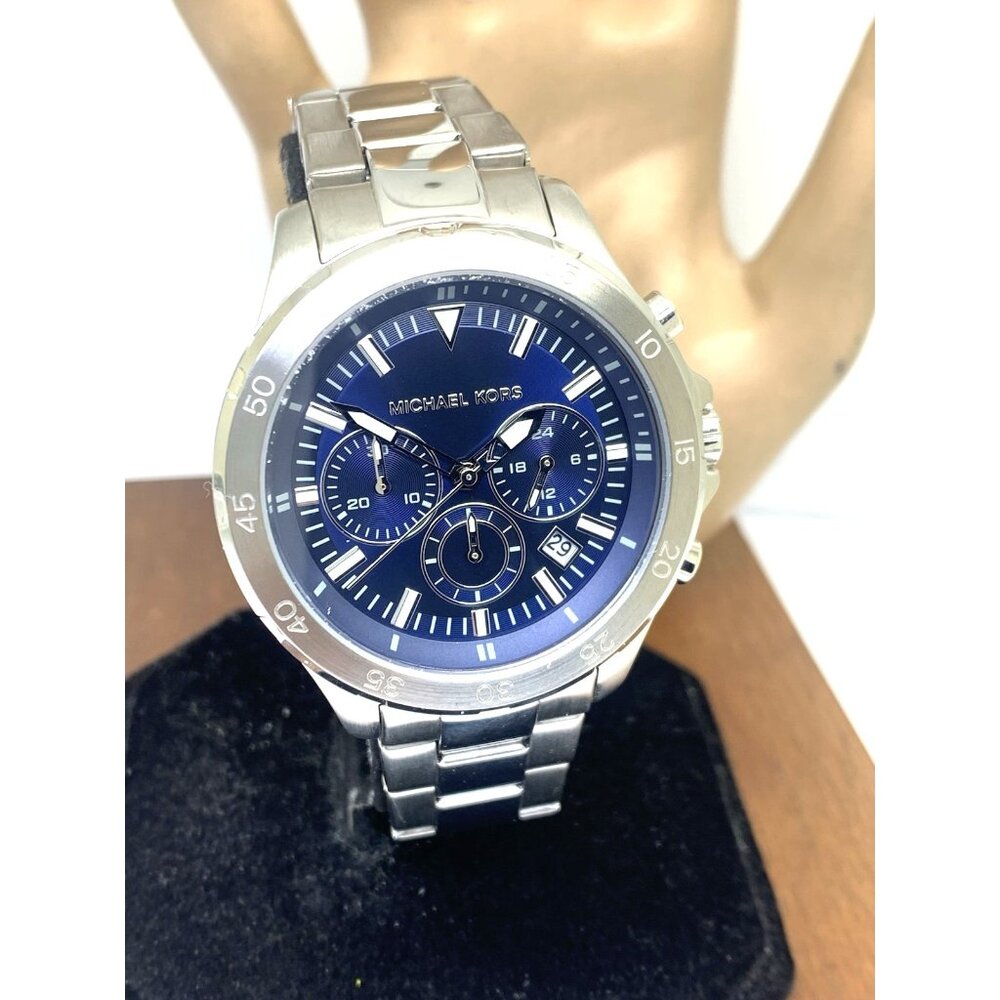 Michael Kors Men's Watch MK9107 Quartz Chronograph Blue Dial Stainless Steel - Picture 14 of 15